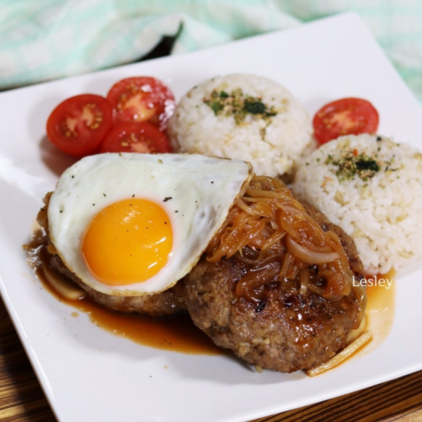 Beefsteak with egg